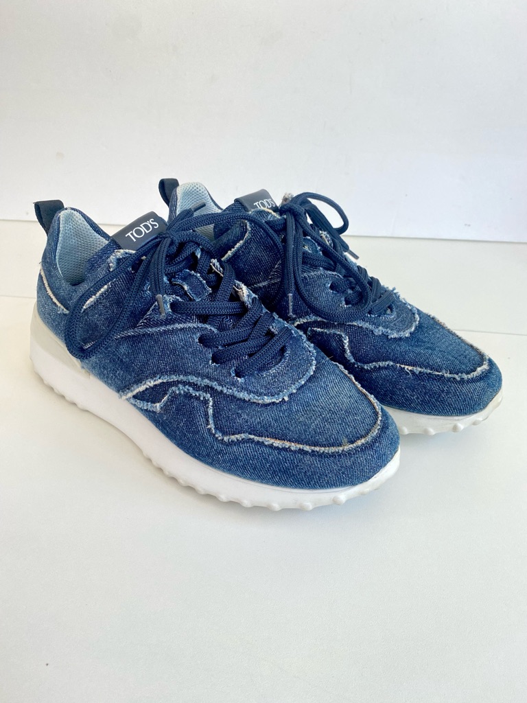 Tod’s Faded Denim Sneakers